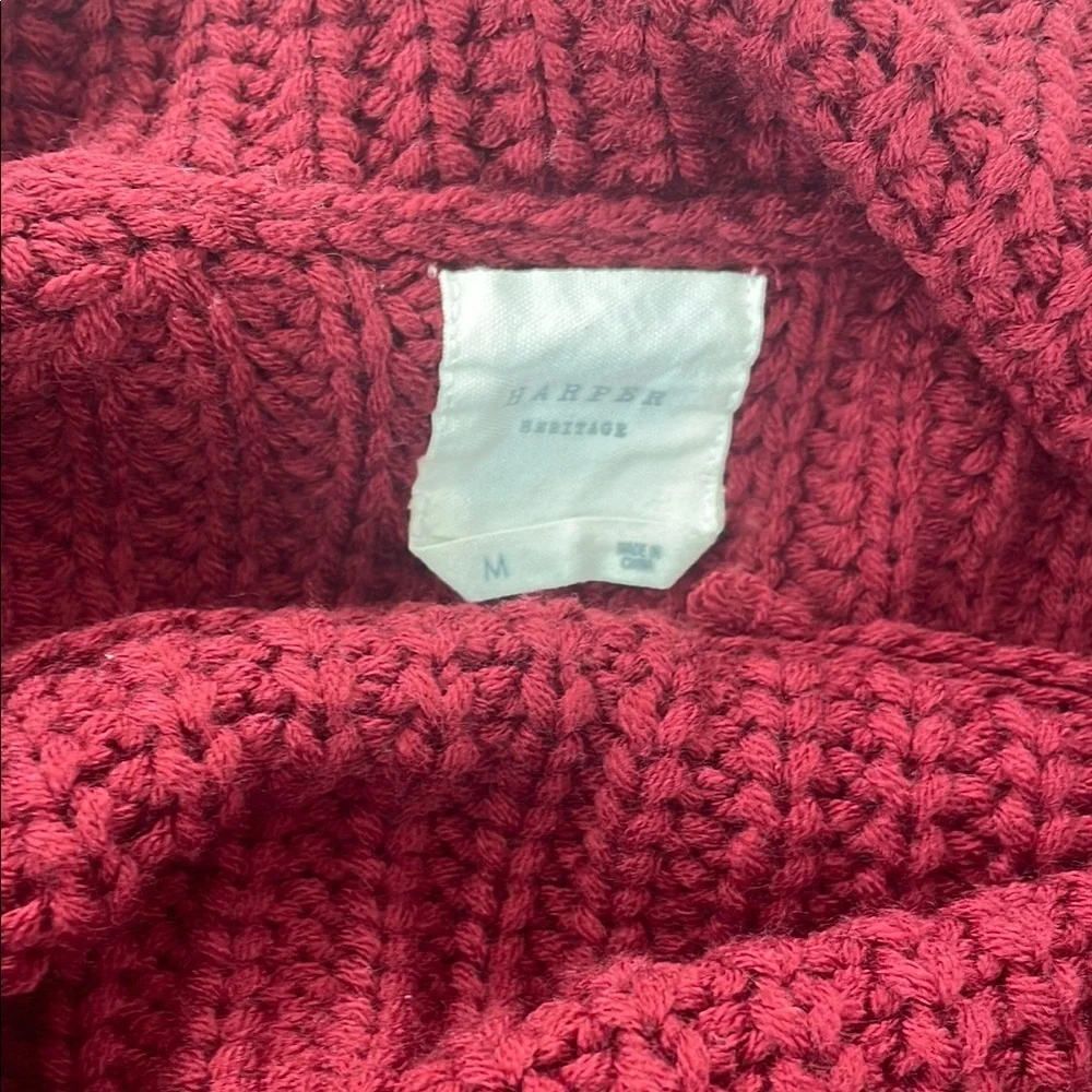 Cozy Red and Gray Turtleneck Sweaters - Picture 2 of 3